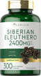 Carlyle Siberian Eleuthero | 2400mg | 300 Capsules | Non-GMO and Gluten Free Siberian Ginseng Herbal Supplement