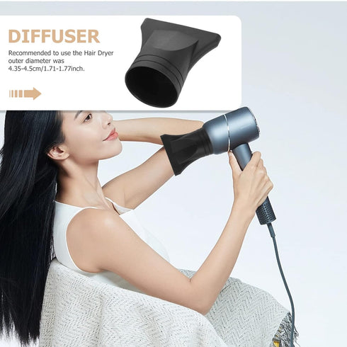 Ipetboom 2Pcs Professional Hair Dryer Nozzle Replacement, Black Plastic Salon Styling Tool
