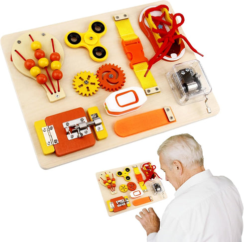 SHFGYG Fidget Busy Board for Adults with Dementia, Dementia Products for Seniors- Sensory