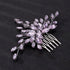 Women Dainty Simple Full Rhinestones Hair Comb, Luxurious Bridal Side Hair Accessories (Light Purple)