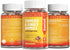 Turmeric Curcumin Gummies 500mg for Adults, 60 Orange Flavor Gummies with Black Pepper, Ginger Root, Vitamin C, Low