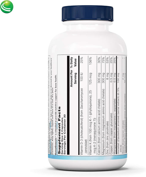 Nutra BioGenesis Osteogenesis - Calcium, Magnesium, Vitamin D & K for Bone Strength, 120 Capsules