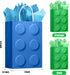 YOTNUS 24 Pcs Building Block Party-Favor Gift Bags with Tissue Paper, Small Gift Bags with Handles for Birthday Party