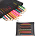 patu Zipper Mesh Bags, Size L/A5, 5 Pieces, Black Beauty Makeup Cosmetic Organizer, Travel Toiletry Kit