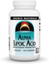 Source Naturals Alpha Lipoic Acid 100 mg, 120 Capsules for Healthy Sugar Metabolism & Liver Function