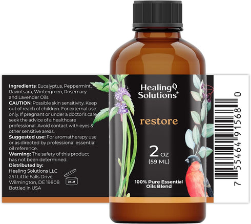 Healing Solutions Restore Blend Essential Oil, 2 Fluid Ounces