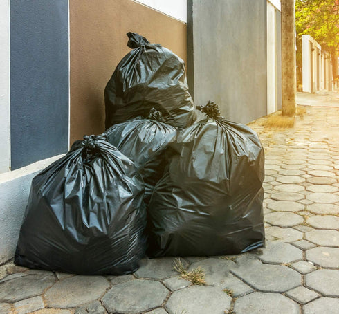 Tasker 55 Gallon Trash Bags (Value 50 Bags w/Ties), Extra Large Industrial Trash Bags for Outdoor Use
