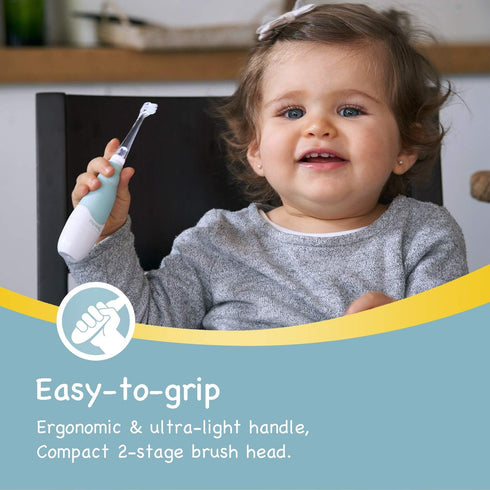 Papablic BabyHandy 2-Stage Sonic Electric Toothbrush for Babies & Toddlers, Ages 0-3 Years