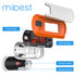 MIBEST Orange LED Finger Pulse Oximeter, Blood Oxygen Saturation Monitor, Portable Oxygen Sensor with Batteries and
