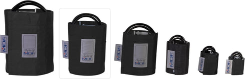 MDF Instruments Latex-Free Large Adult Replacement Blood Pressure Monitor Cuff - Double Tube - Black (MDF2080460-11)
