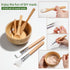 JPNK New DIY Facial Mask Bowl Set, 6 Pack Clay Mask Mixing Kit (Brown)