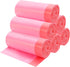 4 Gallon Drawstring Trash Bags, 120 Counts, 6 Rolls for Office, Bathroom, Kitchen, Pink