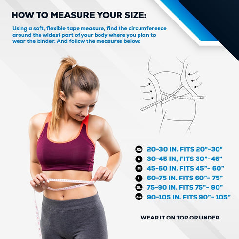 NYOrtho 9" 3-Panel Abdominal Binder, Post-Surgery Compression Belt for Hernia Support, USA