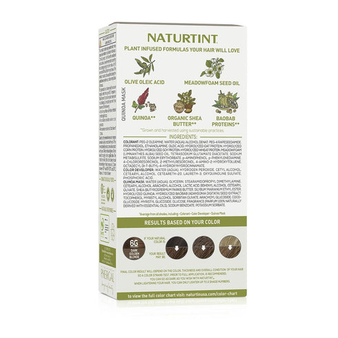 Naturtint 6G Dark Golden Blonde Permanent Hair Color, Ammonia Free, Vegan, Cruelty Free, 100% Gray Coverage