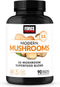 Force Factor Modern Mushrooms Capsules, Mushroom Supplement with Lions Mane, Turkey Tail, & Cordyceps, 90 Vegetable