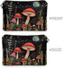 Red Mushroom Makeup Bag for Purse, Lightweight Zipper Pouch for Women, Travel Cosmetic Bag for Brushes