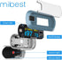 mibest OLED Finger Pulse Oximeter, Dual Color O2 Meter in White/Light Blue