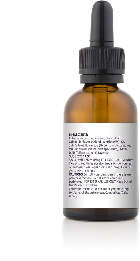 Teliaoils Natural Ear Drops, Essential Oil with Garlic and Mullein for Earwax Removal, 1 oz