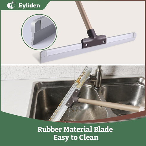 Eyliden Floor Squeegee Scrubber: Soft Floor and Window Squeegee with Telescopic Handle for Bathroom and Kitchen