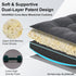 18x16 Memory Foam Wheel Chair Cushions for Seniors, Dual-Layer Anti-Sagging Patent Design with Curved Bottom for Better