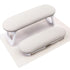 Subay Foldable Nail Arm Rest, PU Leather Cushion Hand Holder for Acrylic Nails, Nail Art Accessories Tool - Light Gray