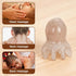 Prebafo 2Pcs 8 Octopus Head Massage Comb - Scalp Massager Tool for Deep Relaxation, Amber and Gray Manual Acupressure