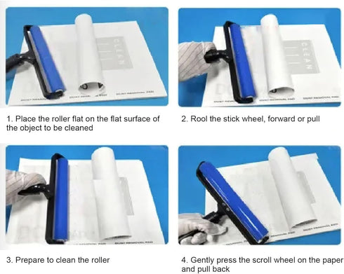 50 Sheets High-Adhesive Dust Roller Clean Paper - Superior Stickiness for Effective Dirt, Dust, and Debris Removal