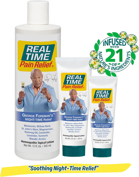 Real Time Pain Relief Night-Time Cream - 4oz Tube, Sleep Aid with 21 Natural Ingredients for Joint & Muscle Discomfort