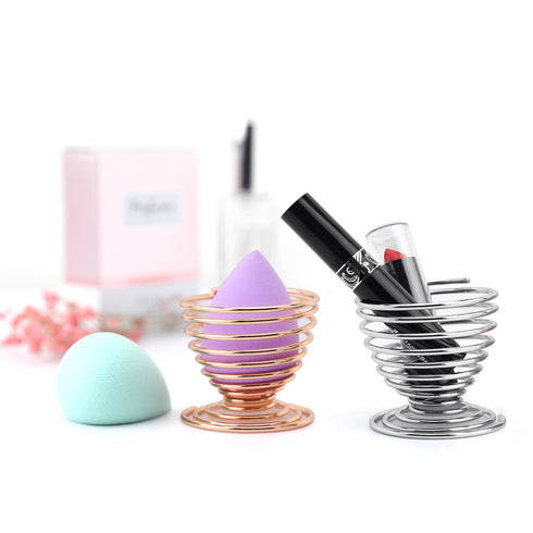 Luxspire Beauty Sponge Blender Holder, Makeup Powder Puff Display Stand, Silver Tool Dryer