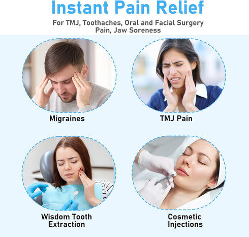 LotFancy Wisdom Teeth Ice Pack Head Wrap, Face Ice Pack for TMJ Pain Relief, 4 Reusable Gel Packs