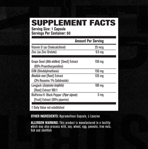 Androsurge Estrogen Blocker for Men, Natural Muscle Builder with DIM, Long Jack, & Grape Seed Extract