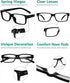 Eyekepper Vintage Reading Glasses for Men - 5 Pack with Spring Hinges Classic Readers