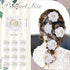 Yilloog 12 Pack Rose Hair Clip - 2.8'' Floral Brooch Hairpins for Women, Wedding Pack (White)