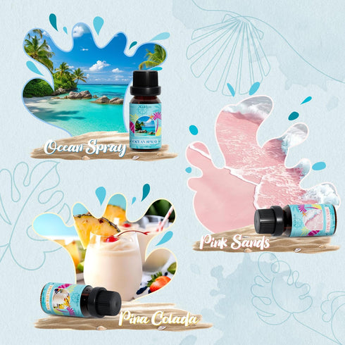 Set, Set Summer Soulorigin Beach Fragrance Oils Essential Oil Gift for Diffuser, Scent Diffuser Oil, Diffuser Scents
