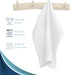Wash Cloth Set - Heavy Duty 13x13 White Dish Towels, Quick Dry & Lint Free Multi Use Bar Rags for Cleaning, Auto Wash,