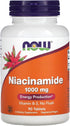 NOW Supplements Niacinamide (Vitamin B-3) 1000 mg | 90 Tablets | Off-white, White | Energy Production*