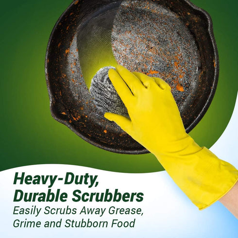 Fuller Brush Heavy Duty Stainless Steel Kitchen Cleaner Scrubbing Scour Sponges, 9 Pack.