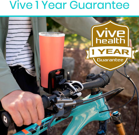 Vive Cup Holder for Walker, Wheelchair, Accessories, Stroller, Adults, Bike, Boat, Desk, Mobility Scooter, Rollator