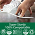 100% Compostable No Plastic Knives Plastic Forks Plastic Spoons Plastic Utensils, The Heavyweight Heavy Duty Flatware is Eco Friendly Products for Lounge Party Wedding BBQ Picnic Camping. by biocean