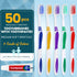 50 PCS Individually Wrapped Bulk Toothbrushes with Toothpastes, Colorful Manual Disposable for Adults & Kids