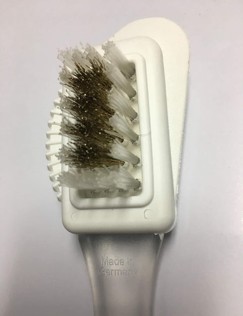 Pedag Suede Shoe Cleaner Brush, German Made, 4-Way Cleaning for Suede Leather Products, 1 Brush
