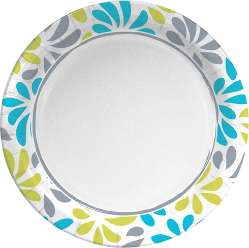 Genuine Joe Printed Paper Plates, 10" Diameter, Pack of 125