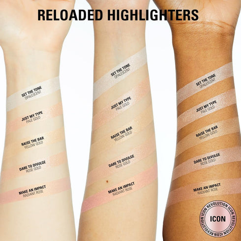Revolution Reloaded Pressed Powder Highlighter, Intensely Pigmented for High Impact Dewy Finish, Dare to Divulge