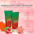 Luxurious Strawberry Bath and Body Gift Set for Women - Complete Body Skincare Collection, Irresistible Strawberry Scent