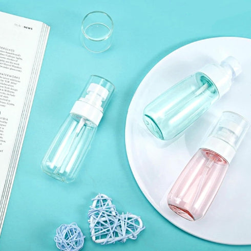 Spray Bottle Travel, 2OZ /60ML Fine Mist Spray Bottles, 3PCS Mini Plastic Containers for Hairspray and Cosmetic Perfume