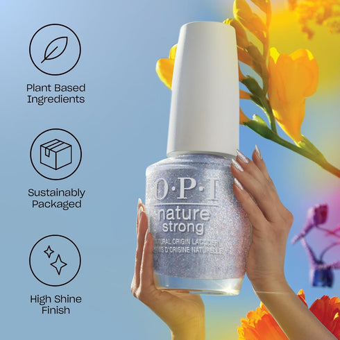 OPI Nature Strong Natural Origin Nail Polish - Clear Gel Like Eco-Friendly Base Coat & Top Coat