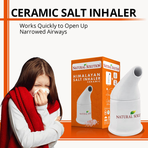 Natural Solution Himalayan Salt Inhaler Ceramic with Himalayan Pink Salt A Simple and Natural Way to Enjoy a Refreshing