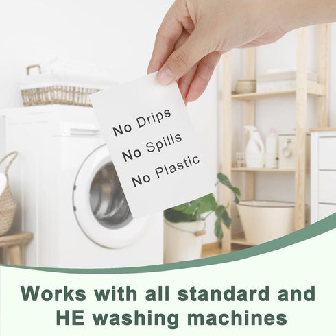 Fresh Scent Laundry Detergent Sheets, Eco-Friendly Liquidless Soap Strips, Up to 260 Loads