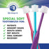 Brilliant Specialty Adult Round Toothbrush, Teal, for Sensitive Mouths with Ultra Soft Bristles, 1 Pack for Oral Care