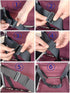 Two-Piece Wheelchair Safety Strap Seat Belt Adjustable Anti-Fall Size-Suitable Universal Harness with Buckle